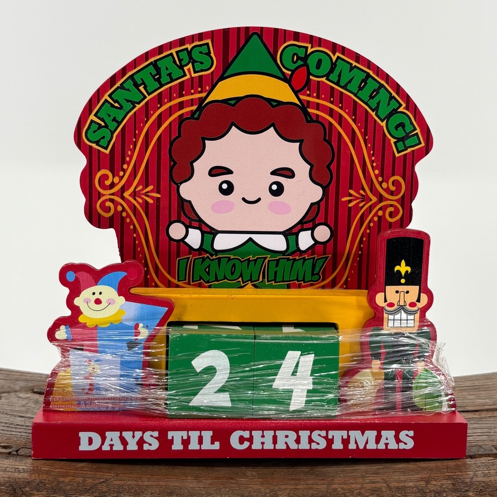 Elf Christmas Countdown Calendar Santa is Coming I Know Him Elf Movie‎ New